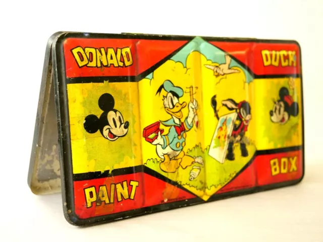 A826_Scatola di latta W. Disney PAINT BOX colori - vintage