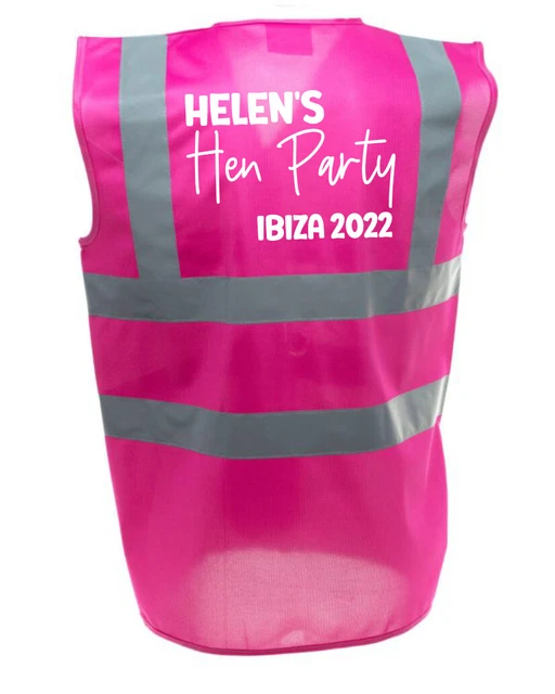 Gilet con visibilità addio al nubilato sposa addio al nubilato rosa personalizzato hi-viz festa