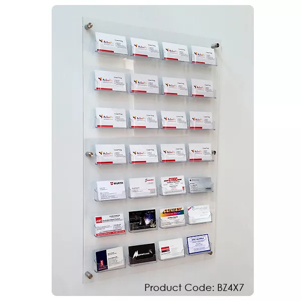 Wall Mount Business Card Holder Unit - 16 Landscape + 6 Portait 3