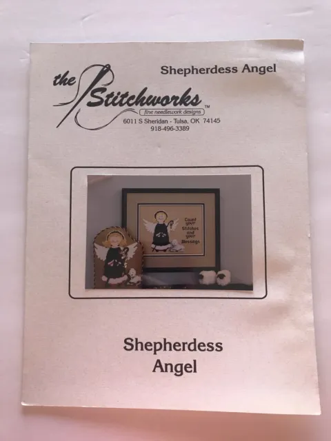 Folleto Patrón de Punto de Cruz contado por Ángel THE STITCHWORKS Shepherdess