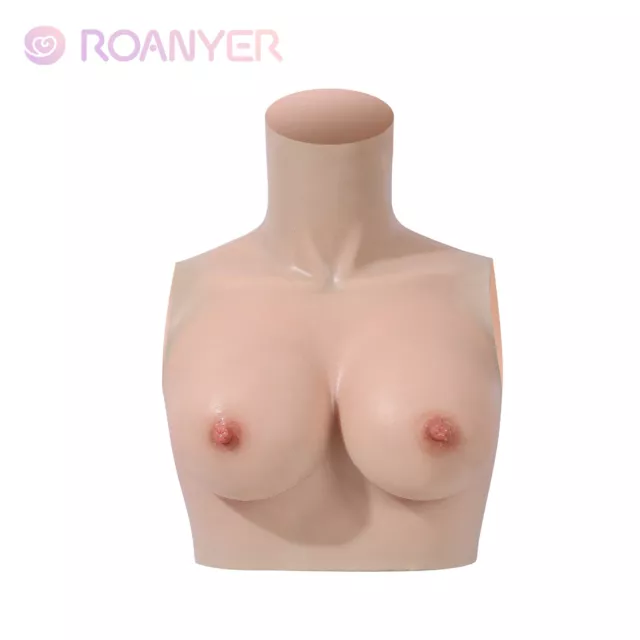 Roanyer Crossdresser Fake Boobs Silicone huge Breast Forms D Cup Cosplay