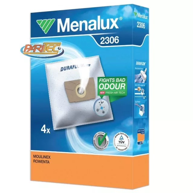 Menalux 900196760 2306 Sacchetti per Traini Rowenta Artec 2/Moulinex Manea
