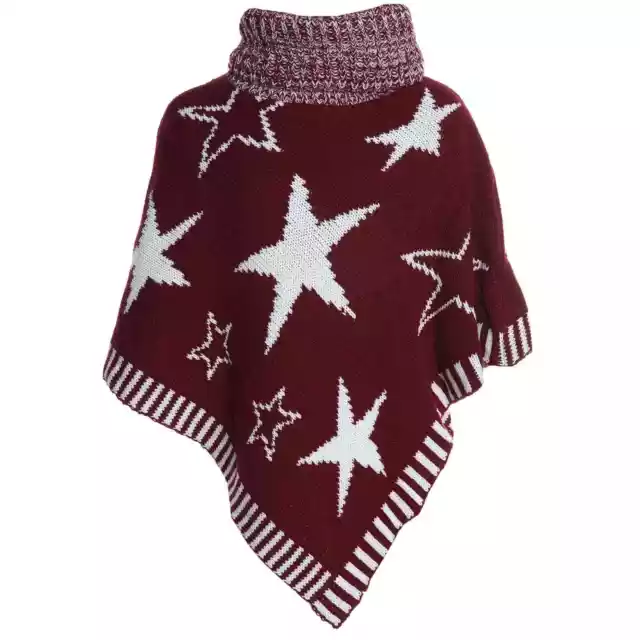 Maglia Poncho Bolero collo a Scialle Alto Bambini Ragazza Giacca Invernale 20562 3