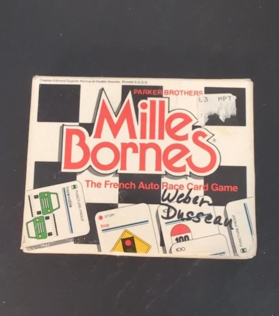 VINTAGE 1982 MILLE Bornes The French Auto Race Card Game 0710 Used