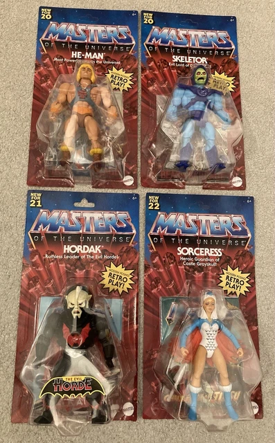 Motu Origins 4 Figuren Hordak Sorceress He-Man US Karte Masters of the Universe