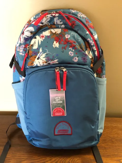 Vera Bradley Coleman Daypack, Large 22L Hydration Outdoor Wildflowers Blue NWT