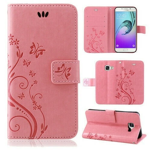 Étui Portable pour Samsung Coque Téléphone Fleurs Rabattable Portefeuille Housse 6