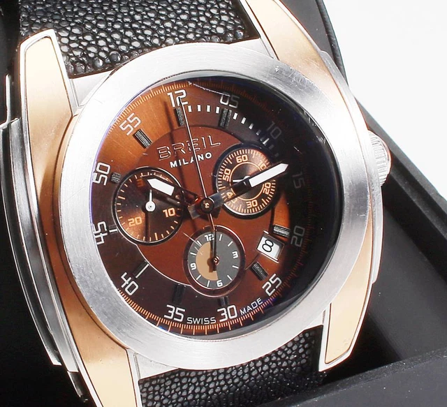 BREIL MILANO BW0380 Watch Quartz Gents 47mm Chrono Tested Works Fine 169.99 PicClick