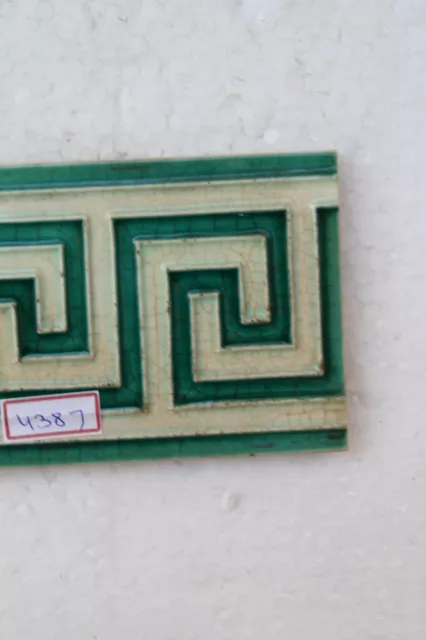 Old Circa 1930 Vintage Artdeco Ceramic Tile Border Made In Japan NH4387 4