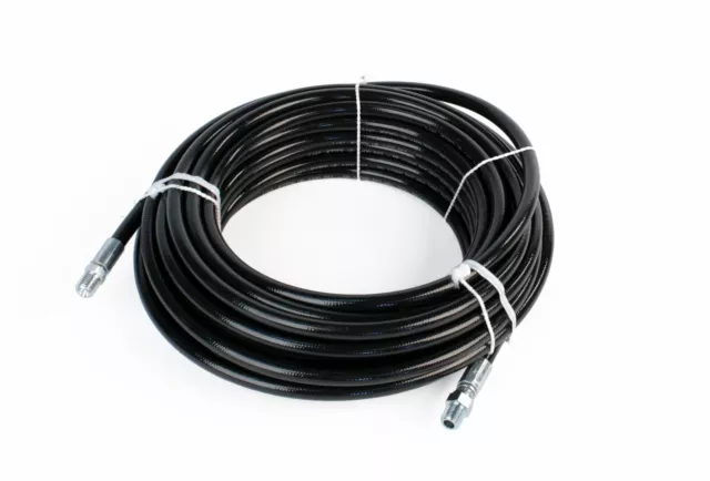 Schieffer 4400 PSI 1/4" x 50' Thermoplastic Sewer Jetter Hose MPT 1/4" Ends