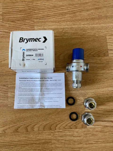 Brymec Thermostatic Mixing Valves TMV2/3 15mm (WRAS) RRP £119