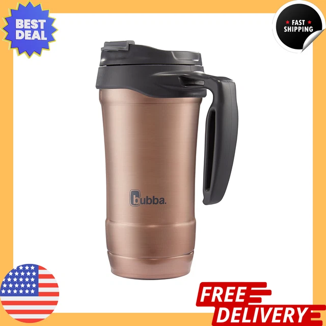 Bubba Hero Dual-Wall Vacuum-Insulated Stainless Steel Travel Mug, 18Oz Rose Gold