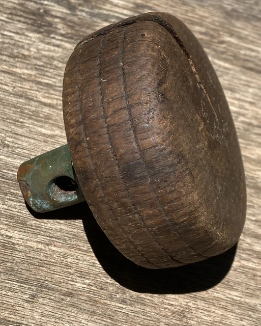 Antique Wood Door Knob Rustic Primitive Farmhouse Salvage