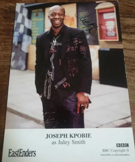 BBC EastEnders Juley Smith Signed Cast Card Joseph Kpobie Autograph