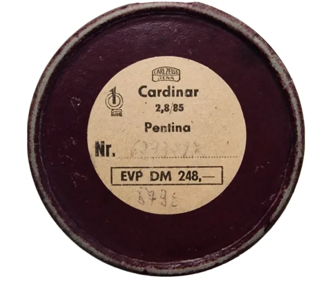 Pentina Carl Zeiss Jena Cardinar 2.8/85 Q1 Objektiv