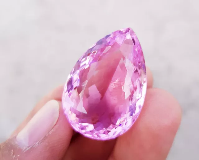 Rose Quartz Crystal Loose GemStone Original 100 Carat Gulabi Sphatik Pear