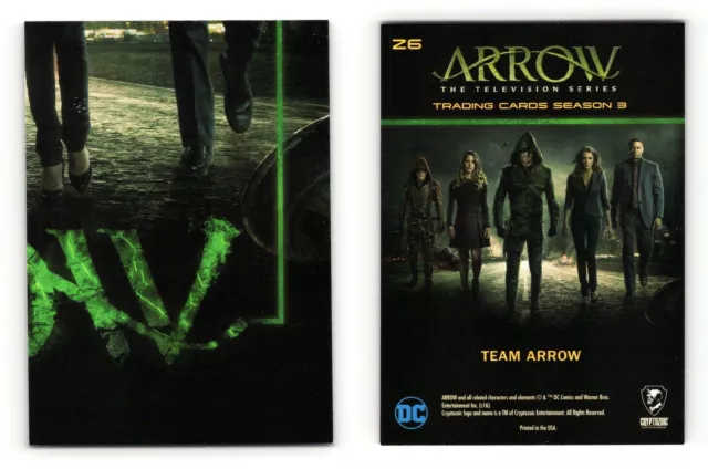 Team Arrow #Z6 Arrow Season 3 Cryptozoic 2017 Chase Card