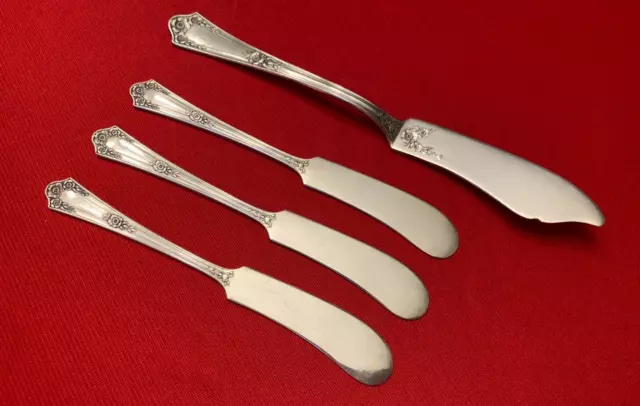 JUNE Oneida Community Par Plate Silverplate BUTTER KNIFE and 3 SPREADERS