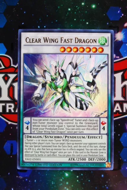 Clear Wing Fast Dragon YA02-EN001 Ultra Rare Yugioh Card Promo