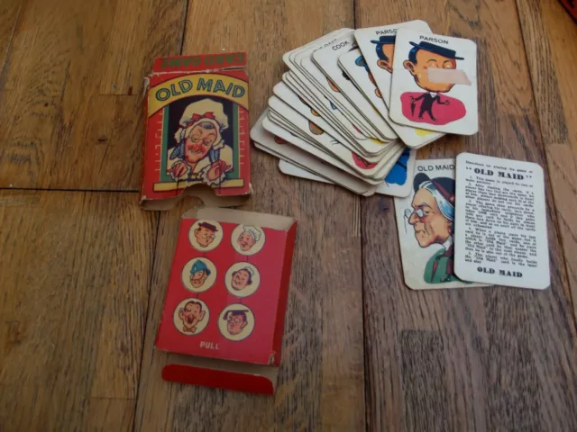 Vintage old maid playing cards