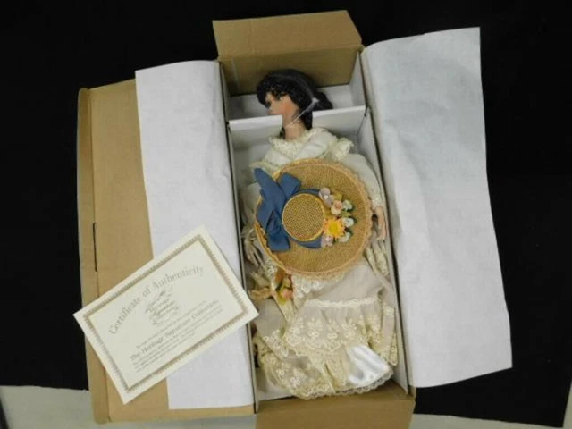 Porcelain RARE Heritage Signature Collection Victoria Doll 16 Inches Tall NIB