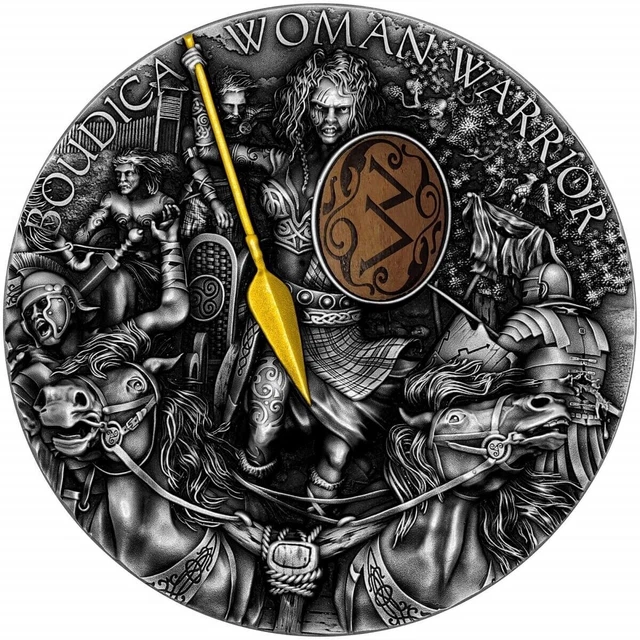 2022 Niue BOUDICA Woman Warrior 2 Oz Silver Coin 5$