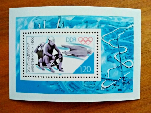 DDR 1988 Block 90 "Olympische Winterspiele, Calgary" postfrisch **
