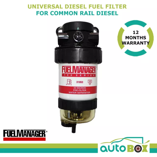 Diesel Fuel Filter / Water Separator Universal Pre-Filter Common Rail Diesel Kit