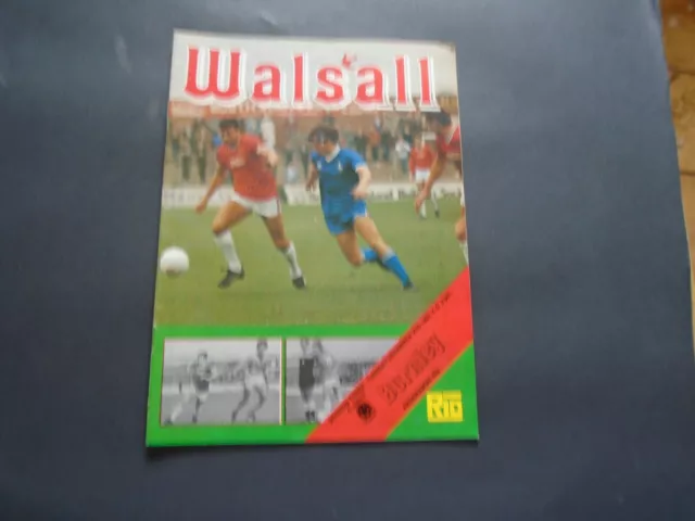 FOOTBALL PROGRAMME:  WALSALL v BURNLEY - DIV 3 - 27/12/1983