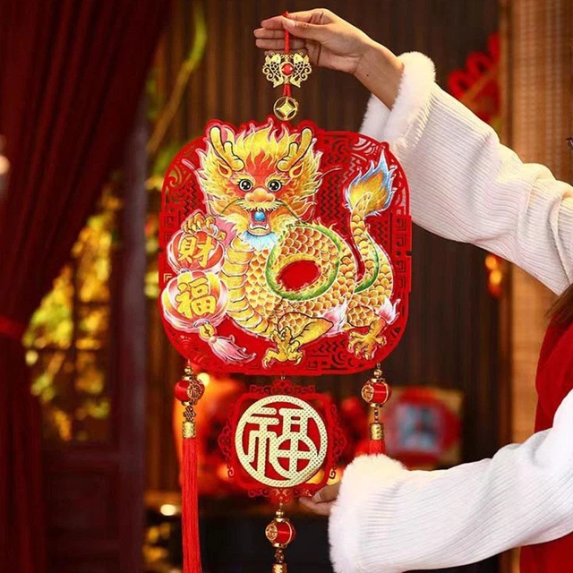 CHINESE NEW YEAR Hanging Decorations 2024 Dragon Door Sign Tassel