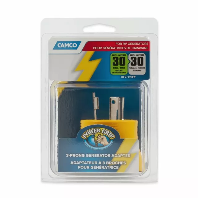 30 Amp Power Grip Generator Adapter - 3 Prong