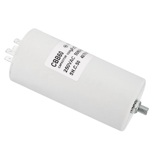 Condensateur De Démarrage CBB60 40µF 450V AC - Pour Moteur, Pompe, Ventilateur - Double Insertion, 50/60Hz, Auto-cicatrisant