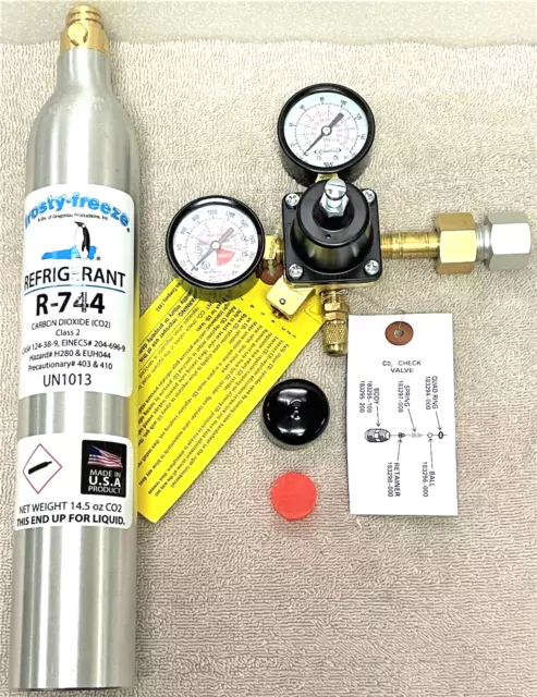 R744 Refrigerant, Carbon Dioxide, CO2, UN1013, Class 2, 14.5 oz. Hi Pressure