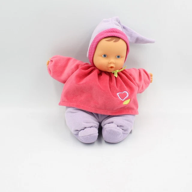 DOUDOU POUP E BABY pouce rose mauve coeur de grenadine Corolle
