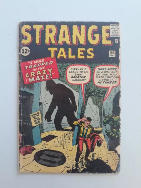 Strange Tales #100 1962 Marvel Pre-Hero