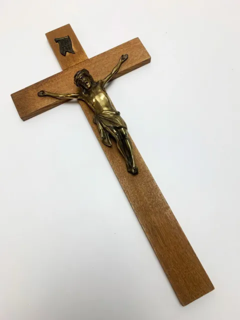 Jesuskreuz Jesus Messing Holzkreuz Eiche Altarkreuz Sammler Deko