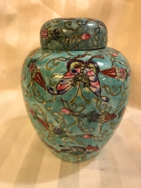 Vintage ACF Japanese Porcelain Ware Decorated in Hong Kong - Hand Painted Vase