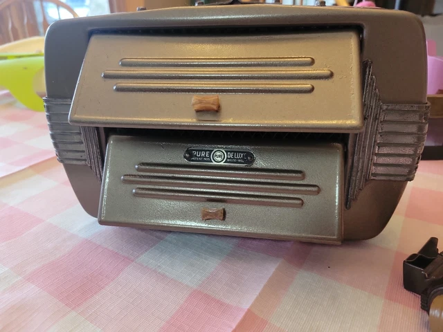 Rare Vtg Pure Deluxe Auto Accessory Automobile Heater Pure Oil