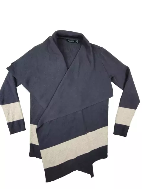 Lauren Ralph Lauren Color Block Sweater  Blue &  Gray Size M