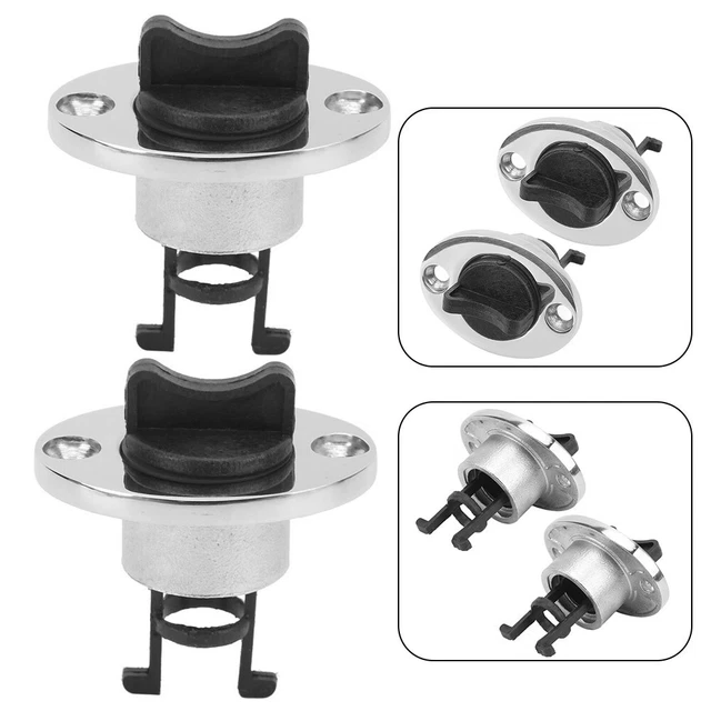 2pcs 316 Acier Inoxydable Marine Vidange Prise Ovale # Bouchon Transom / Bateau 3