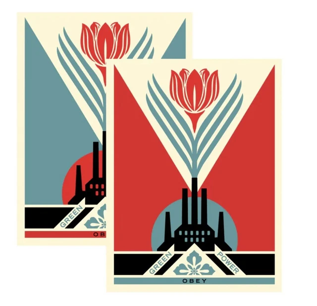 Obey Giant Green Power Factor Set Signed By Shepard Fairey 198/350 *IN HAND!*