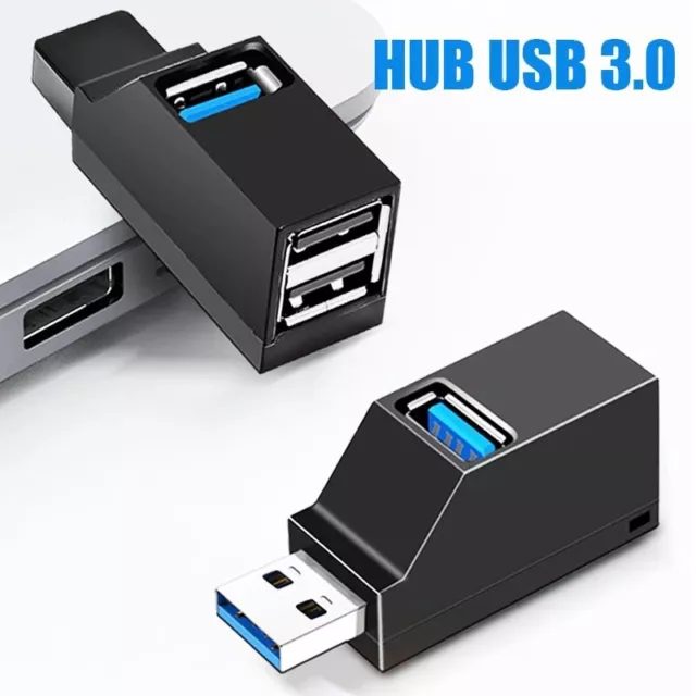 Hub Usb 3.0 À 4 Ports Vitesse Rapide Multi-Répartiteur Extension Pour Pc R