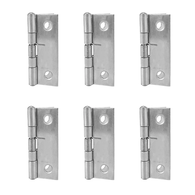 6X 2 Acero Inoxidable Autocierre Esquina Dibujo Bisagra de Tuero N9C1