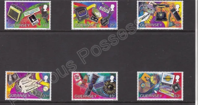 SG 741-746 Guernsey MNH STAMP SET 1997 COMMUNICATIONS EDISON TO INTERNET