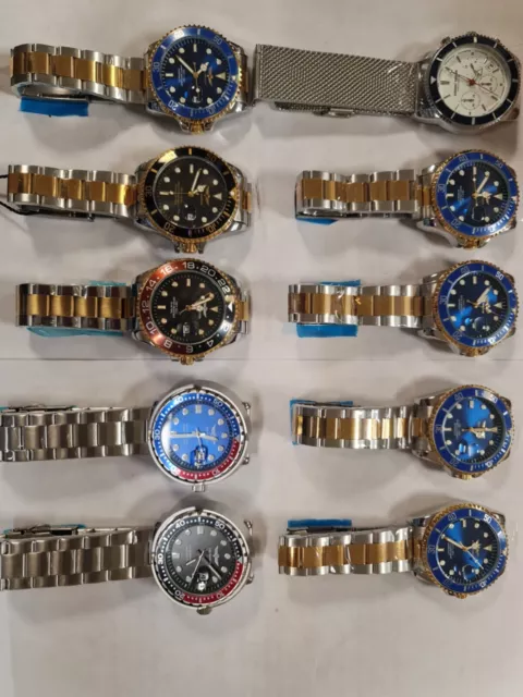 Lot of Mixed Brand New Quartz Watches with tags need Batteries - 10 Pieces