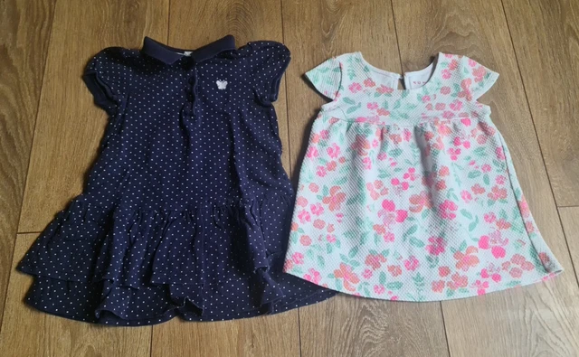 Baby Girl Dresses Bundle 2x Size 18-24 Months Inc H&M
