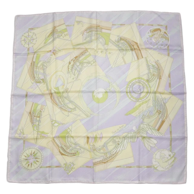 HERMES Carre 90 Face au Large towards the sea Silk Scarf F/S