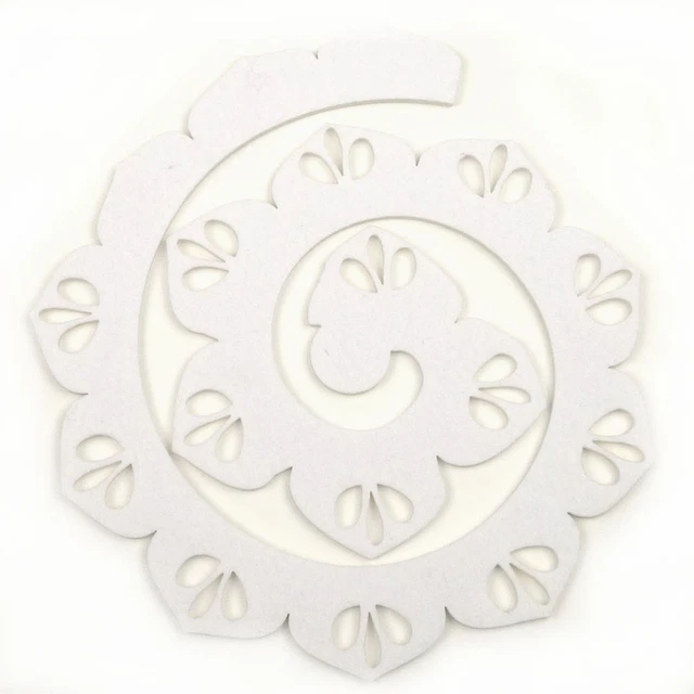Pannolenci Spiralina Forata Bianca cucito creativo per decorazioni