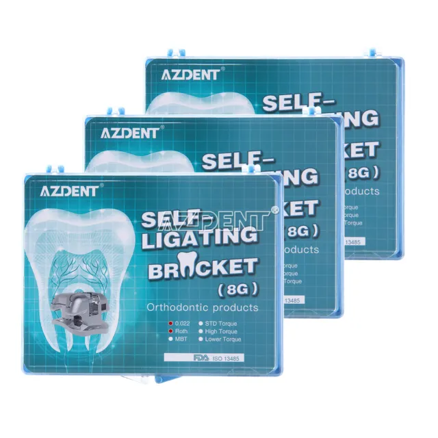 AZDENT Dental Orthodontic Self-Ligating Brackets movable hook Auxiliary hole