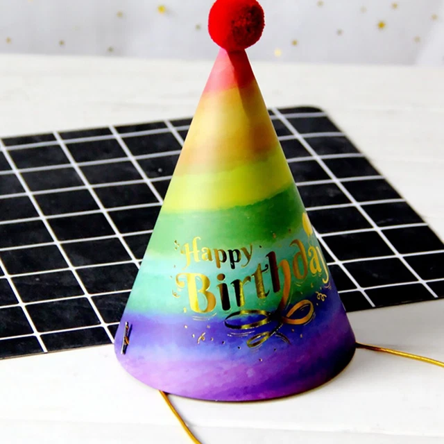 10 piezas Fiesta Gorra Decoraciones Niños Cumpleaños Fiesta Sombrero Niños Sombreros Cono Sombrero